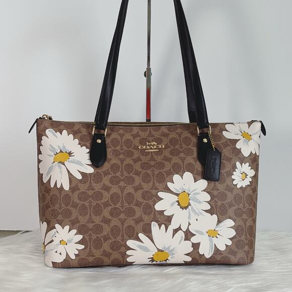 NWT Coach Gallery Tote Bag In Signature Canvas With Floral Print - Picture 1 of 9